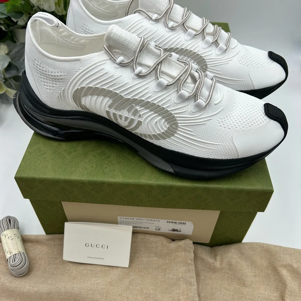 Men's Gucci interlocking G run trainer size 12.5 made in Italy - Picture 11 of 12